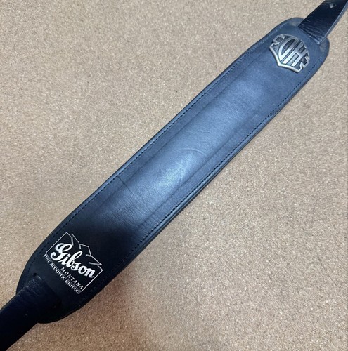 Gibson Tracolla Chitarra Pelle Nera Edizione Limitata Qualità Premium Comfort E854 - Foto 3 di 9