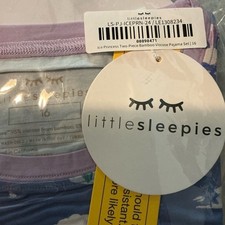 Little Sleepies Purple and Blue Kids Pajama Set Size 16
