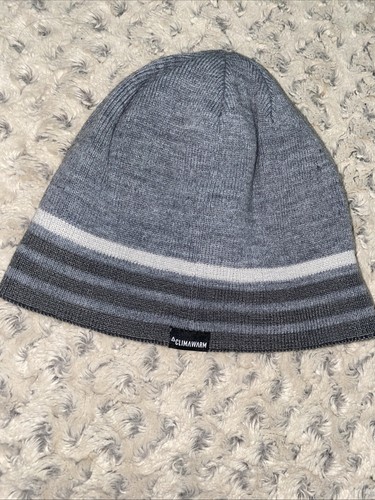 Adidas Climawarm Grey Knit Beanie 100% Acrylic Made In China - Picture 2 of 4