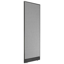 24-1/4"W x 76"H Non-Electric Office Partition Panel with Raceway Gray