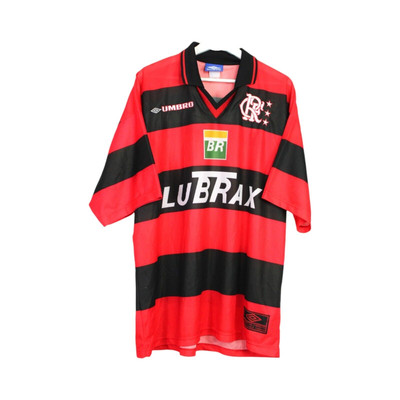 超希少！フラメンゴ ユニフォームアンブロUmbro シャツ 赤黒ヴィンテージ レア古着 Travis Scott 着用 1999 UMBRO CR Flamengo Soccer