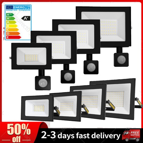 10-200W LED Fluter mit Bewegungsmelder Aussen Strahler Scheinwerfer IP66 - Bild 1 von 26