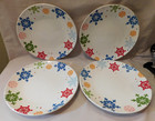 Ironstone SLEDDIN HILL Snowflake Dinner Plate Target Set of 4 Large 11.25 inch
