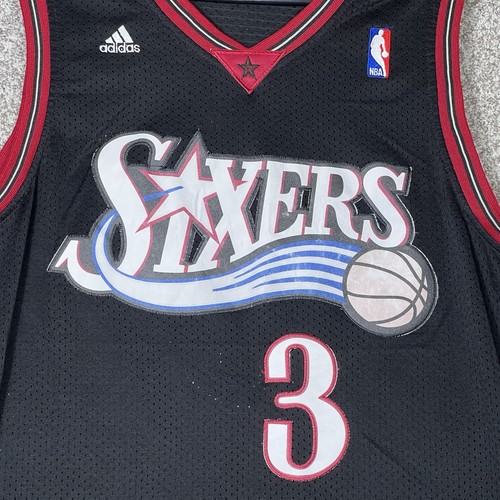 Philadelphia 76ers Adidas Allen Iverson Jersey Men’s Medium Black NBA Vintage - Picture 4 of 7