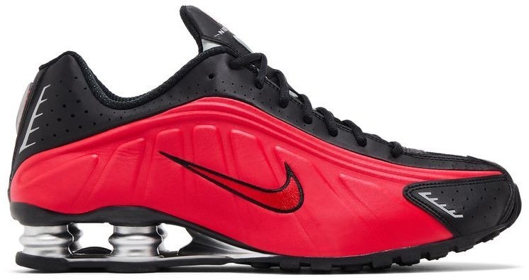 Size 9.5 - Nike Shox R4 University Red Black for sale online