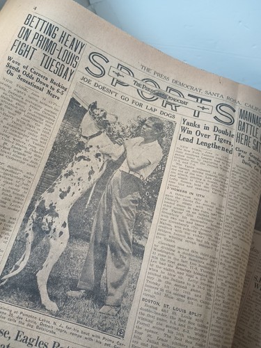 JESSE OWENS Track Star 1935 Ca Newspapers One Week! Intact Yankees Cubs Giants - Picture 6 of 16