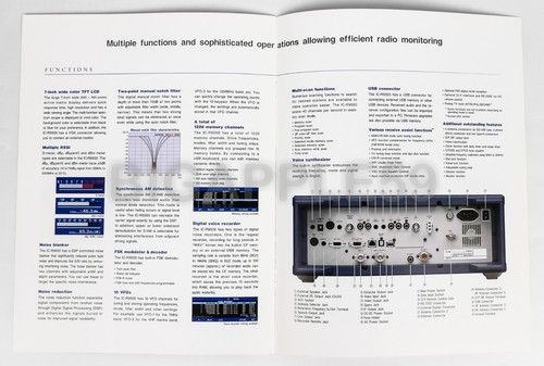Brochure For Icom IC-R9500 Wideband Coverage Radio Receiver (8 pages) - Picture 4 of 5