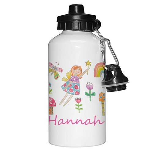 Personalised Girls Water Bottle - Custom School Lunch Bag Bottle - 400ml, Metal - Picture 18 of 25