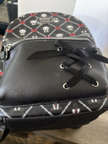SKELANIMALS Her Universe Lace-Up Backpack Skeleton Heart Black - Picture 9 of 9