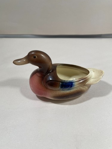 Statuina in ceramica Mallard fioriera piccolo portagioie adorabile esposizione