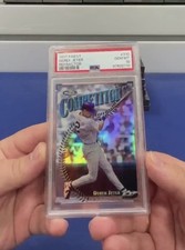 1997 TOPPS FINEST SILVER REFRACTOR DEREK  JETER PSA 10