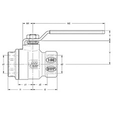 APOLLO 77C10127A Manual 2-Way Ball Valve,NPT,Bronze 48XH88
