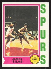 1974 TOPPS JAMES SILAS 186 EX RC BASKETBALL SAN ANTONIO SPURS