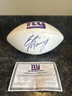 Eli Manning Signed Autograph NY Giants White panel Football +COA SuperBowl MVP ￼