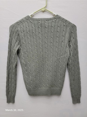 Vintage Polo Ralph Lauren Sweatshirt Mens Medium Grey Pullover - Picture 8 of 8