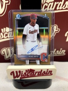 2025 Bowman Chrome Baseball HEINS BRITO 1st Prospect Gold  Refractor Auto /50