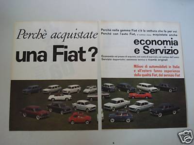 advertising Pubblicità DOPPIA 1963  FIAT - Foto 1 di 1