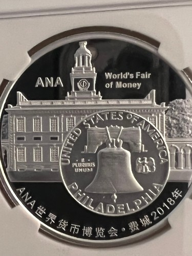 2018 PHILADELPHIA WORLDS FAIR OF MONEY SHOW PANDA ONLY 1,888 MINTED. NGC GEM. - Picture 6 of 12