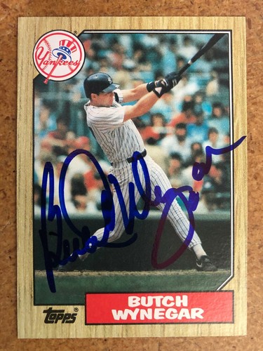 Butch Wynegar Signed 1987 Topps Card - IP Auto New York Yankees