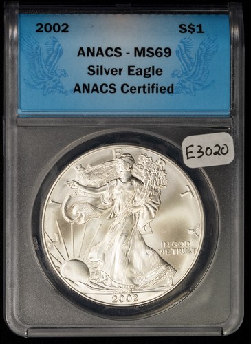 2002 1 oz American Silver Eagle - ANACS MS 69 - SKU-E3020