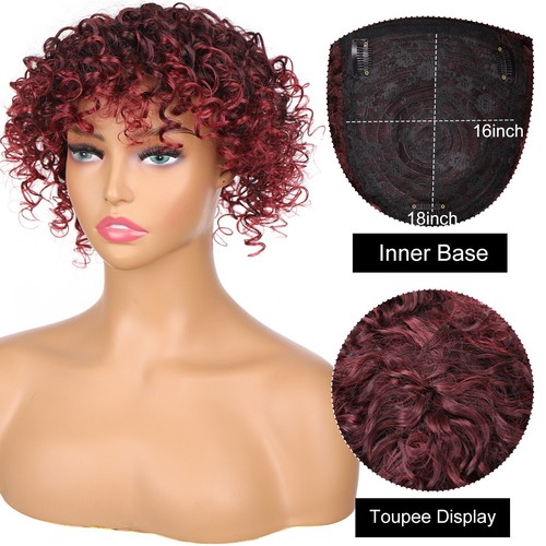 7 Colors Afro Curly Hair Topper for Black Women Synthetic Heat Safe Hair Pieces - 第 3/18 張圖片