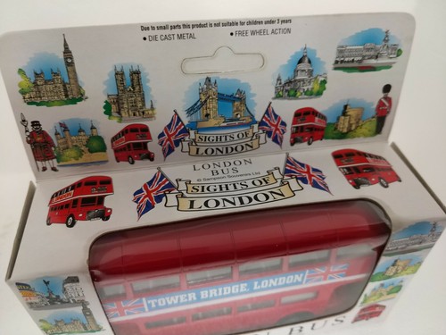 Diecast Double Decker London Bus Sights of London Samson Souvenirs NIB 1:64 - Picture 3 of 7