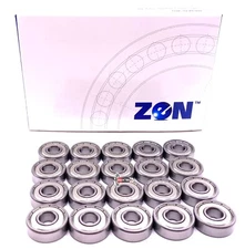 ZEN 608 ZZ (Qty. 20) Deep Groove Ball Bearing, Metal Shielded 8x22x7 mm