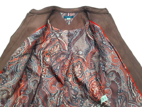 NEU Tommy Hilfiger Wildlederimitat Größe 8 Damen Jacke Blazer Braun Reißverschluss Neu mit Etikett - Bild 6 von 9