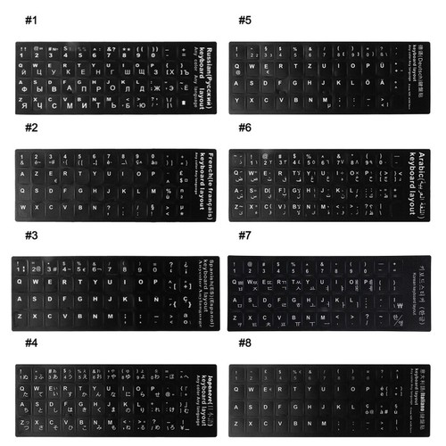 Keyboard Stickers Button Letters Alphabet Super Durable for PC Multi Language - Picture 2 of 22