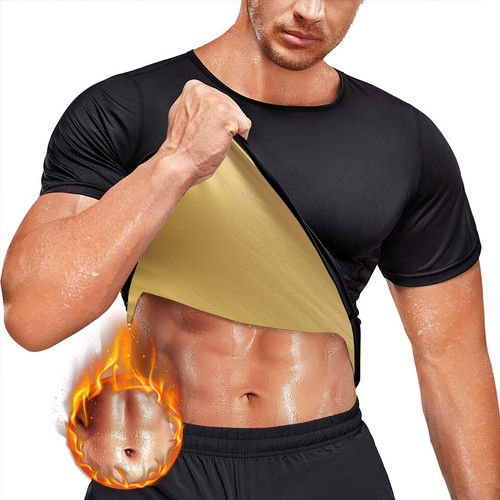 Men's Sweat Sauna Waist Trainer Shirt Weight Loss Compression Tank Top Shapewear - 第 1/15 張圖片