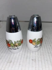 Corning Spice Of Life Salt Pepper Shakers Gemco Vintage 2pc