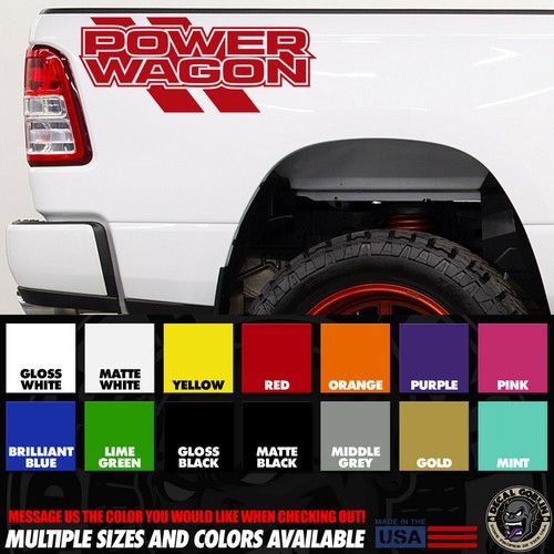 Vinyl Stickers Decal Graphics For Dodge Ram Fits Power Wagon Hash Truck Set x2 - Picture 4 of 12