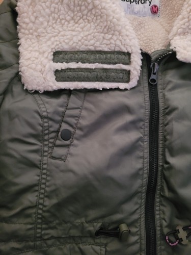 SUPERDRY FLIGHT MEDIUM DAMENMANTEL KHAKI SHERPA GEFÜTTERT MEDIUM - Bild 5 von 9