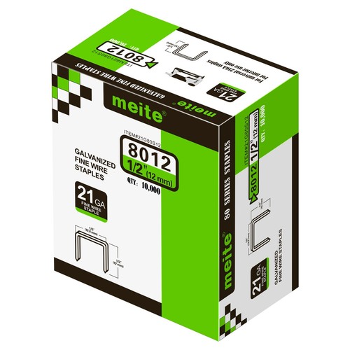 10,000-100,000PCS meite 21 Gauge 1/2" Crown Upholstery Staples 1/4"- 5/8" Length - Picture 63 of 78