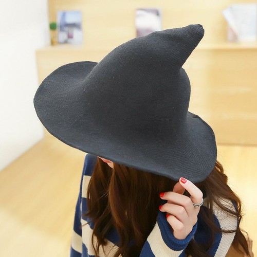 Cosplay Witch Hat Made From High Quality Sheep Wool Halloween Party Witch Hat US - Picture 5 of 18