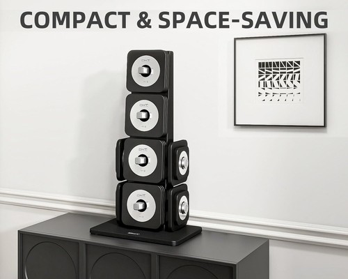 DHT D100 Adjustable 1.8-22 lb Dumbbell Set Black Rubber Coated Showpiece - Picture 10 of 11