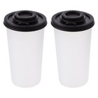 2Pcs Mini-Menageglas Pp Salzstreuer Mit Deckel Picknick Black