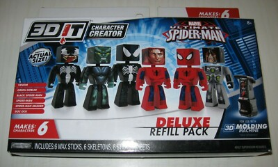 3D It Character Creator Marvel Ultimate Spiderman Deluxe Refill Pack Makes 6 NEW