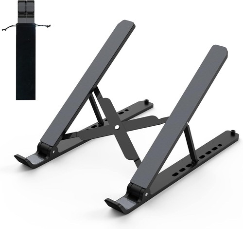 Laptop Stand for Desk, Adjustable Laptop Riser ABS+Silicone Foldable Portable. - Picture 1 of 7