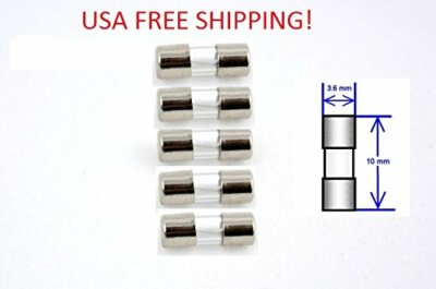 F2A 250V Fast Acting Micro Glass Fuse 3.6 x 10mm Pack of 5-2A