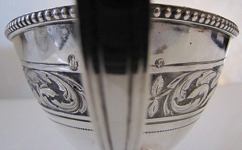 Antique Sterling Silver Cream & Sugar Copenhagen Denmark 1897 Maybe Peter Hertz - Picture 8 of 14