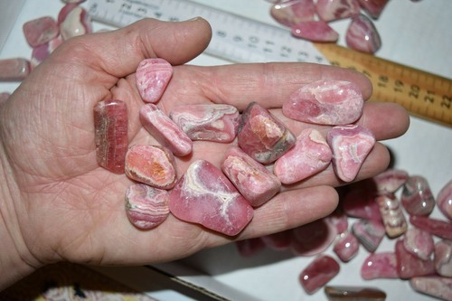 WHOLESALE AA Rhodochrosite Tumbled Polished Stones from Argentina 1 kg # 5495 - Picture 12 of 12