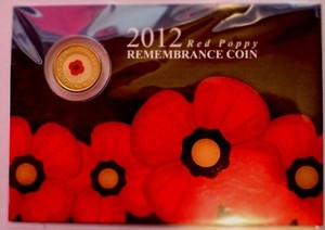2012 RED POPPY UNC on RSL Card Scarce collectible Collectible coin