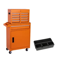 5-Drawer Rolling Tool Chest with Lockable Wheels Detachable Top Tool Organizer