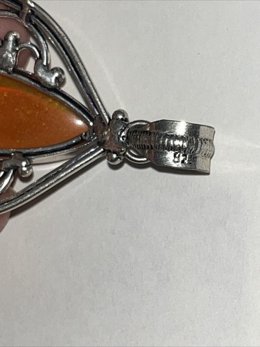 Ciondolo a goccia in argento sterling 925 vetro dicroico blu grande 2" - Foto 14 di 19