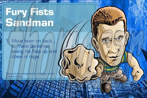 FURY FISTS SANDMAN toy figure Spider-man 3 movie Burger King BK Sony Marvel 2006