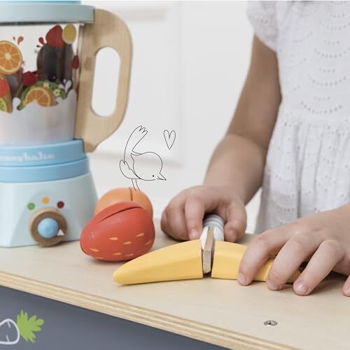 Blender & Wooden Fruit Set Premium Wooden Toys for Kids Ages 3 Years & Up - - Picture 8 of 10