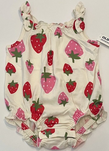 Old Navy Baby Girl Clothes 3-6 Months Romper Bodysuit Cute Outfit New - Picture 2 of 3