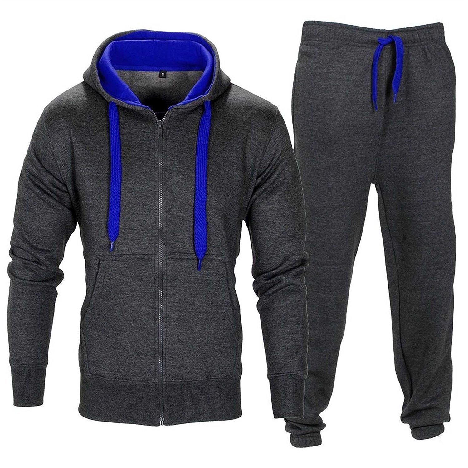 New Mens Tracksuit Set Fleece Hoodie Top Bottoms Joggers Gym Trackies Jogging New Mens Tracksuit Set Fleece Hoodie Top Bottoms Joggers Gym Trackies Jogging