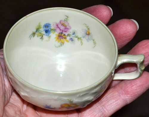 ANTIQUE Rosenthal Selb Germany Sanssouci Floral Demitasse Cup & Saucer Set - Picture 6 of 12